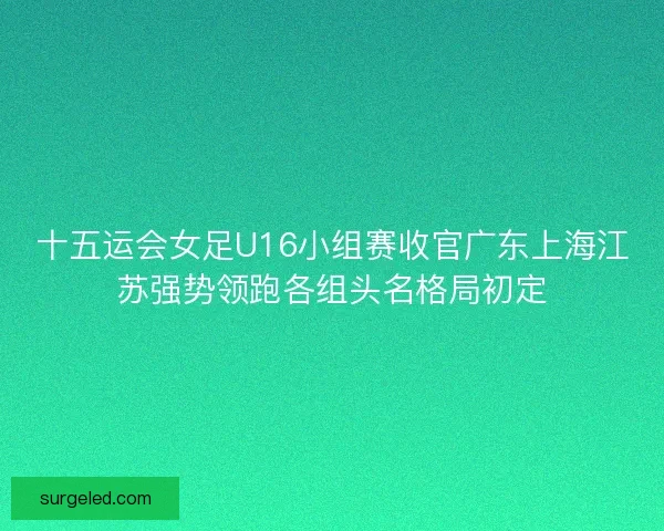 十五运会女足U16小组赛收官广东上海江苏强势领跑各组头名格局初定
